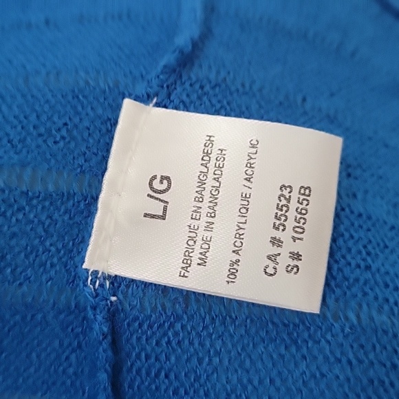 Introspect lightweight cardigan sweater royal blue L - Picture 4 of 5